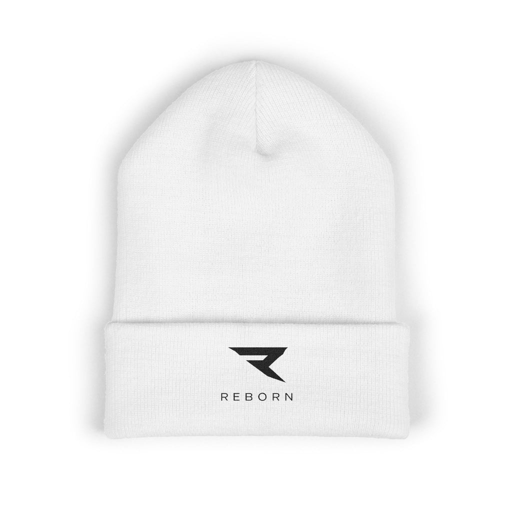 Cuffed Beanie - White (Embroidery)