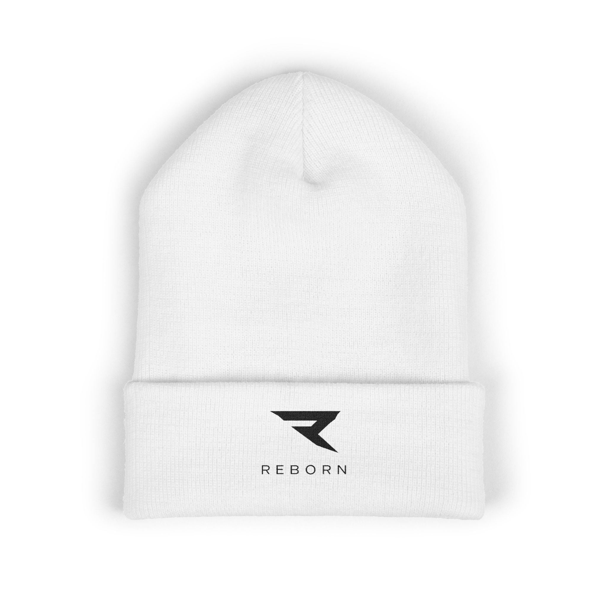 Cuffed Beanie - White (Embroidery)