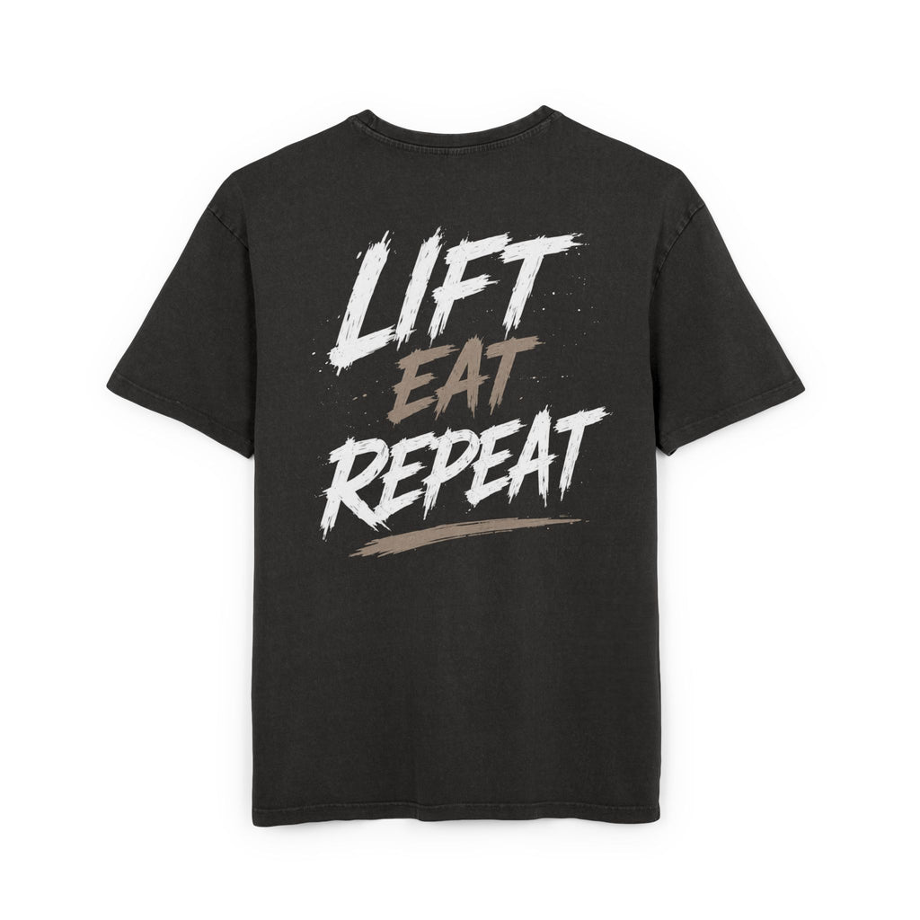 Heavy Oversized Lift, Eat, Repeat Tee