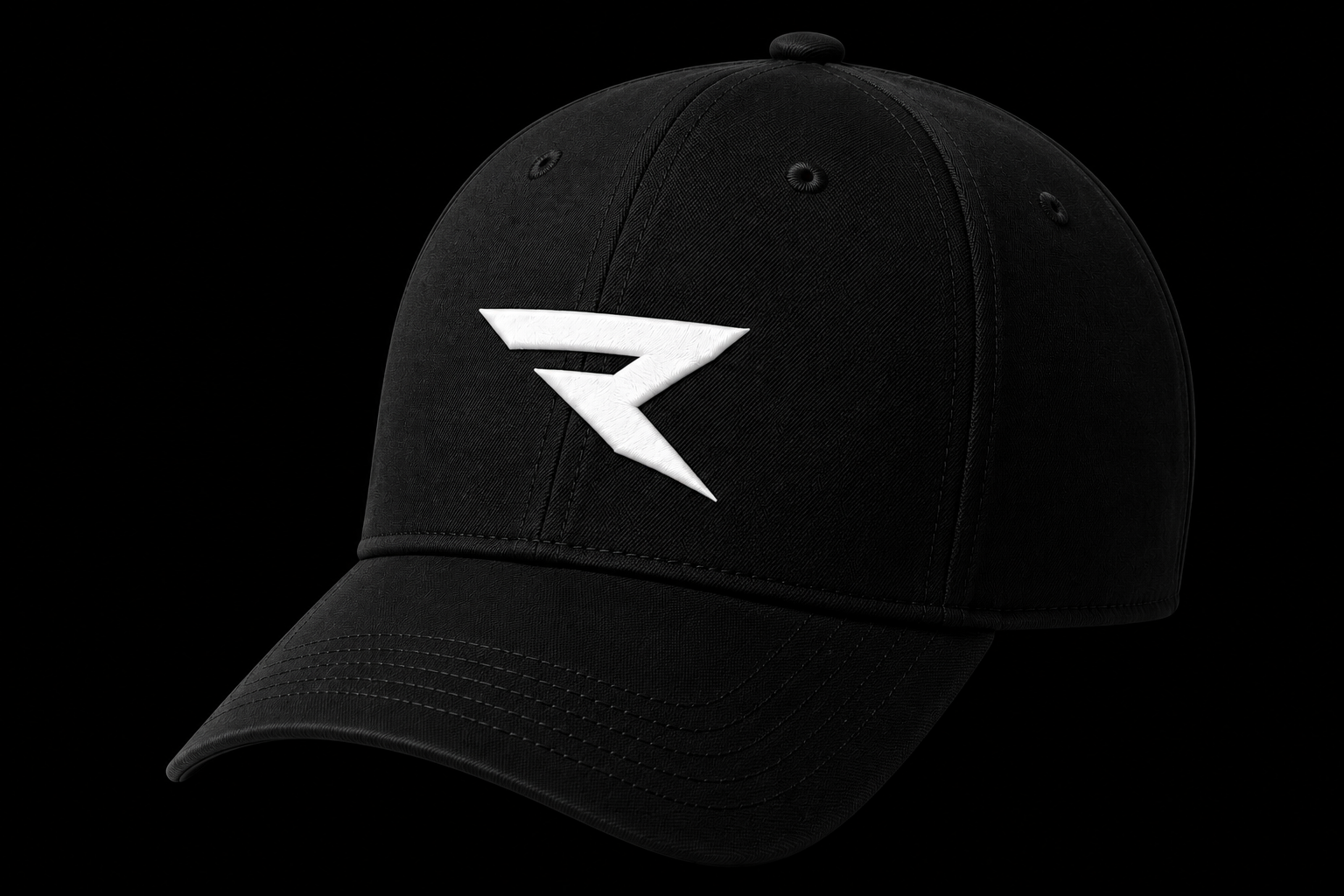'R' Apparel Baseball Cap Black/White