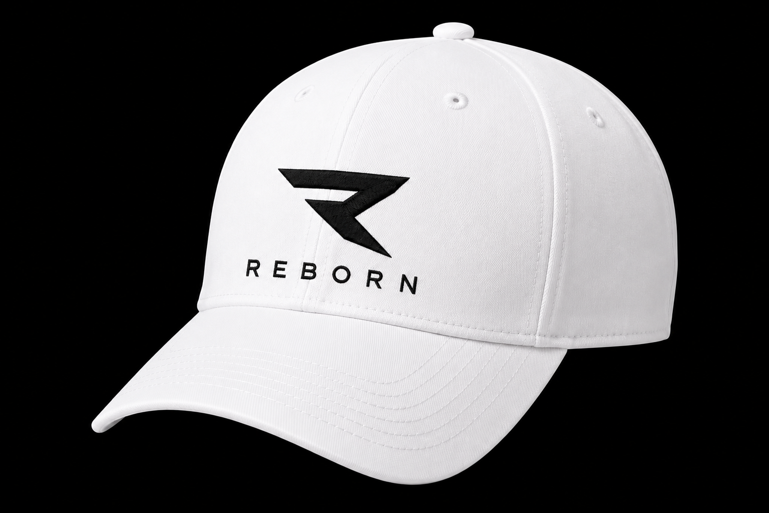 Reborn Logo Baseball Cap White/Black