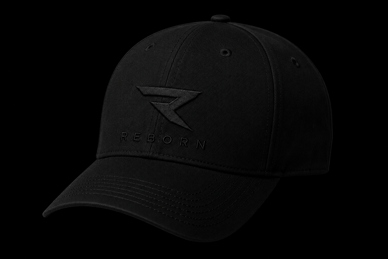 Reborn Logo Baseball Cap Black/Black