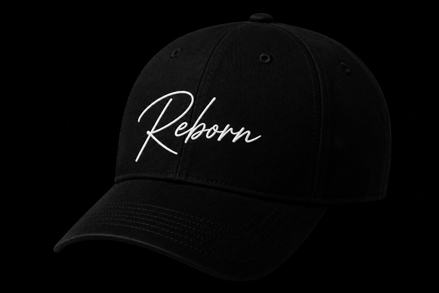 Script Baseball Cap Black/White