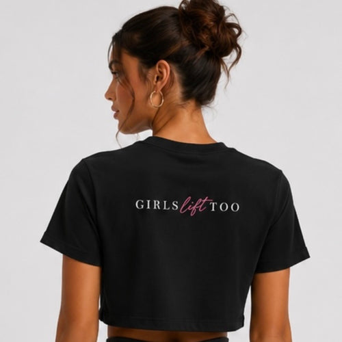 Girls Lift Too Crop Top | Black