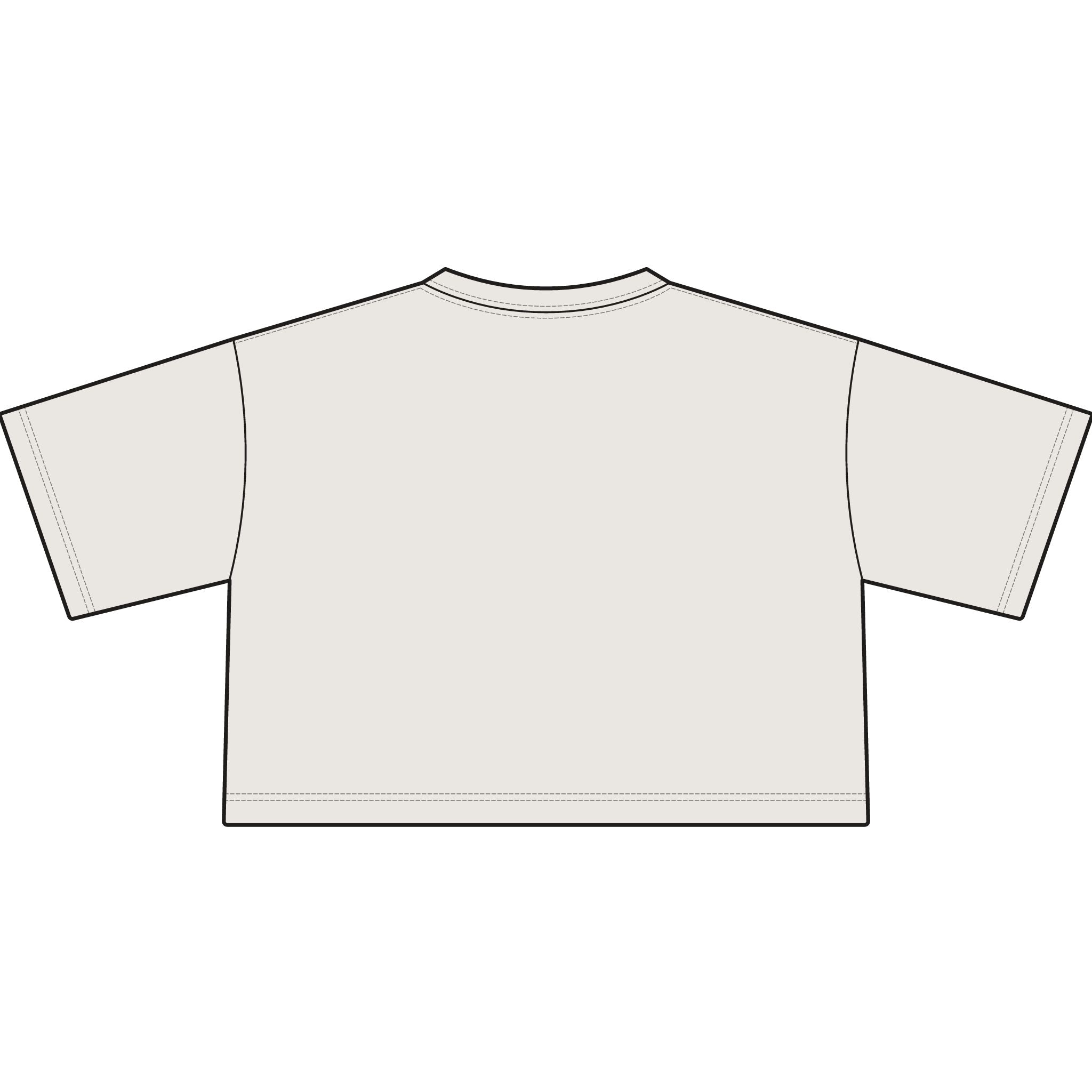 Cropped Tee - Faded Bone