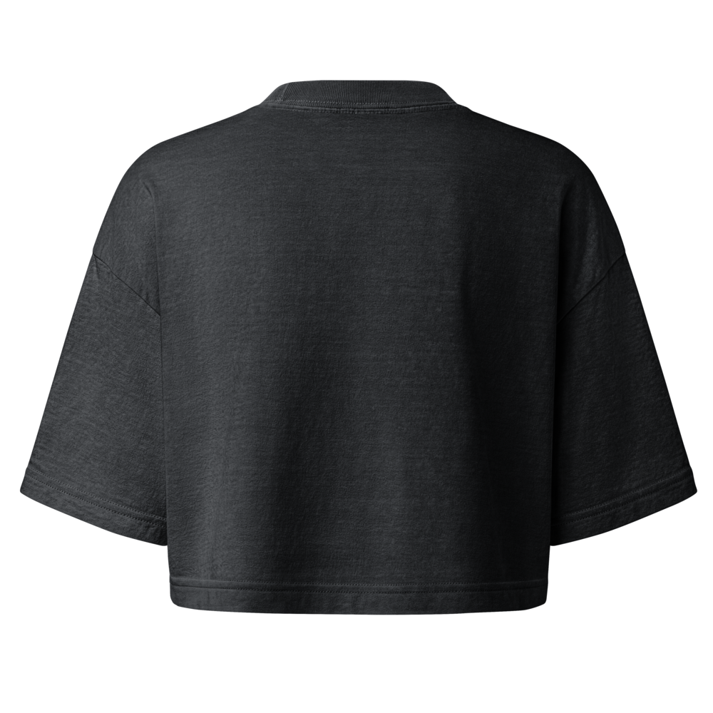 Women’s Built Different Crop Tee - Washed Black